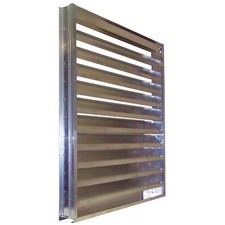 Dayton 5Nkk0 Drainable Louver, Fixed, 47-1/2 H, Alum picture