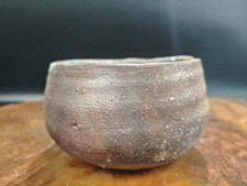 Masami Nishikawa Bizen Ware Tea Bowl Chips Rustic Matte Finish Used picture