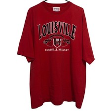 Vintage 90s University Louisville Cardinals Kentucky Crable Sportswear Shirt XL picture