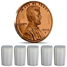 (100) LINCOLN WHEAT PENNY - 1 OZ COPPER ROUND - BULLION - LOT picture