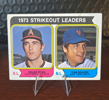 Topps 1974 Topps League Leaders 1973 Strikeout Leaders #207 Ryan Seaver picture