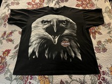 Vintage 1993 90’s Harley Davidson Tshirt XXL LARGE EAGLE GRAPHICS West Bend Wis picture