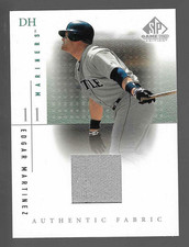 Edgar Martinez HOF 2001 SP Game Used Edition Authentic Fabric Game Jersey Gray picture