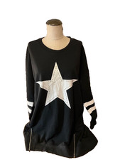 Avenue NWTA Size 14 Black/Ivory Pullover 