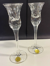 Pair Vintage Princess House Highlights Crystal Candlestick Holders #940 Germany picture