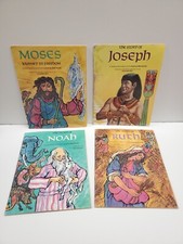 American Bible Society Coloring Activity Books - Set of 4 Four 1970s - NOS NICE picture