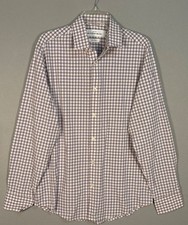 NWOT Mizzen Main Leeward Performance Shirt Mens M  Plaid Button Up Trim Fit picture