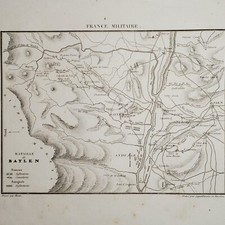 1838 France Militaire Battle of Baylen Bailen Map Spain Napoleonic Engraving picture