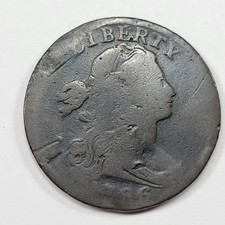 1796 Draped Bust Large Cent 1c Rev of 94 Rare Circulated Early Copper *V5 picture