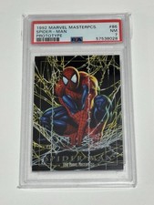 1992 Marvel Masterpieces Spider-Man #86 PROTOTYPE GRADED PSA 7 picture