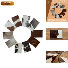 Tomtom Cowhides Nice Variety 10 Pieces Hair On Cow Hide Scrap Leather Hide picture