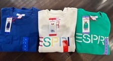 NWT ESPRIT Women's Fleece Crewneck Sweatshirt 80s 90s Retro *3 COLORS AVAILABLE* picture