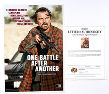 LEONARDO DICAPRIO SIGNED ONE BATTLE AFTER ANOTHER 12X18 MOVIE POSTER PHOTO BAS picture