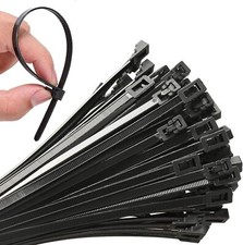 100Pcs Reusable18 Inch Heavy Duty Industrial Zip ToesReleasable Black Cable T... picture