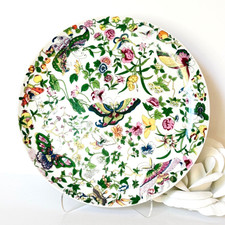 Vintage Haldon Group Meadow Field Dinner Plate Butterflies Floral Fruit 10.25