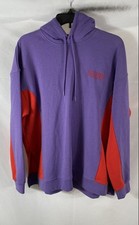 Ganni Women's Software Isoli Colorblock Hoodie Purple Red Oversized Sz L/XL NWT picture