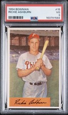 1954 Bowman #15 RICHIE ASHBURN PSA 3 Philadelphia Phillies picture