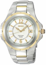 Seiko Men's SGEE68 Coutura Two-Tone Silver And White Dial Watch picture
