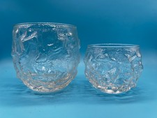 NOS VTG Anchor Hocking 4000/270 Clear Pebble Roly Poly Glasses Box Set of 24 picture