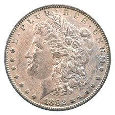 1882-O $1 Morgan Silver Dollar NEW ORLEANS XF - AU 90% Pure Early Rare Date picture