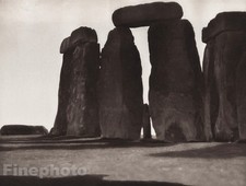 1926 Vintage UK England STONEHENGE SALISBURY Prehistoric Rocks Photo EO HOPPE picture