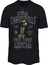 New York Knicks Nike Black 2026 NBA Finals Champions Locker Room T-Shirt Size XL picture