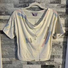 Vintage 1980s Chris Brannigan Paint Splatter Super Soft Shirt Top Tee Women’s M picture