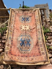 Antique Moroccan Berber Atlas Amazigh carpet handwoven rug Geometric Style  picture