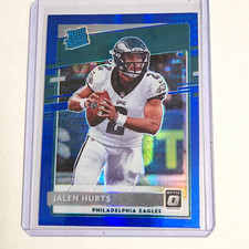 Panini 2020 Donruss Optic Rated Rookies Jalen Hurts #164 RC Blue Hyper picture