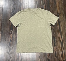 J. Crew Garment Dyed Pocket T Shirt Men’s Small Green Cotton  picture