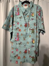 RSVLTS Men's Green Archrivals Robin Hood Print Shirt Kunuflex 3xl Xxxl Disney picture