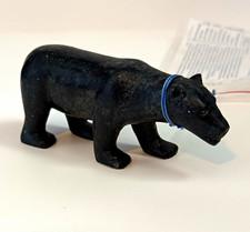 Greenland Inuit Soapstone Polar Bear Carving Qaanaaq - Agpalinnguaq Agiina picture