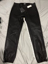 Paige Women’s  Mayslie Jogger Jeans Luxe Coating Size 28 Black NWT Msrp $249 picture