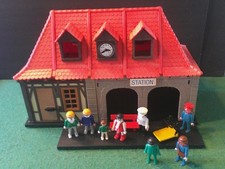 RARE Playmobil Bahnhof Train Station 1985 Almost Complete READ Description picture