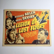 1939 Legion Of Lost Flyers Original 11x14” Title Lobby Card WWII Aviation picture