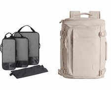 Bagsmart 38L Blast Backpack with 4-piece Compression Packing Cubes Cream picture
