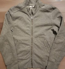 American Giant Jacket Mens XL Moto Gray Full Zip Fleece Bomber Made In USA Read picture