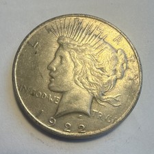 1922 US Silver Dollar Peace US 90% Philadelphia Minted Coin picture