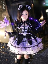 Cute Kuromi Girl Princess Dress Kawaii Kids Cosplay Costume Halloween Lace Dress picture