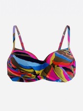 $85 NWT La Blanca Women’s Paradise Wrap Tropi-Flage Halter Bikini Top Size 12 picture