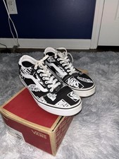 Vintage Old school black and white checkerboard archive Vans picture