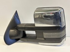 (PLUG CUT) 14-18 Silverado 1500 Driver Side Tow Mirror Chrome Signal Heated picture