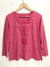 Talbots Women’s Top Size 1Xp Pink Long Sleeve picture