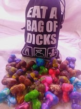 Eat A Bag of Dicks Chocolate Miniature Cocks Gag Gift Anonymously Mailed picture