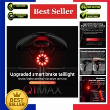 ROCKBROS Smart Brake Sensing Bike Tail Light Aluminum USB-C Waterproof Rear picture