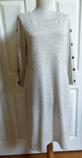🔴 NWT Talbots Knit Pullover Sweater Dress Oatmeal Knit Size M New w/ Tag picture