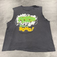 True Vintage 80s Murphys Law Band Shirt Adult Crop Fit Back With A Bong Cut Off picture