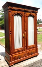 Victorian Walnut  Armoire Wardrobe Cabinet picture