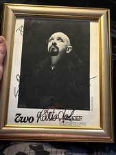 Rob Halford 2wo Signed 1998 Promo Photo Sid Riggs Ray Riendeau Autographed RARE picture