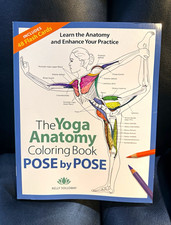 The Yoga Anatomy Coloring Book: Pose by Pose with Flash Cards, Multicolor picture
